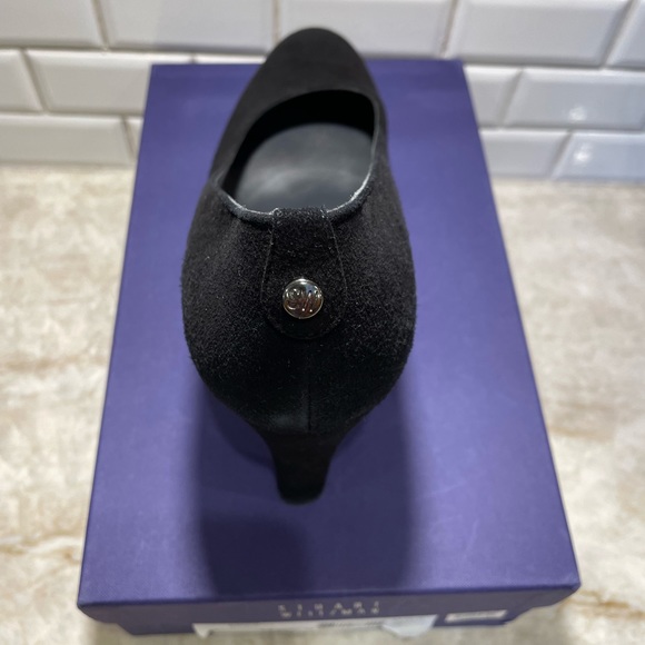 Stuart Weitzman black suede size 10 heels - Picture 4 of 6
